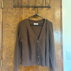 Old Navy Brown Knit Cardigan Sweater
